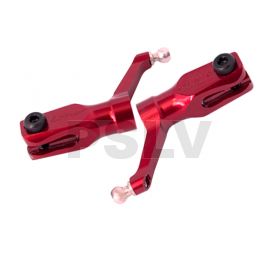 LX0355  Lynx Heli Innovations CNC Blade Grips Red Devil Edition 130X  